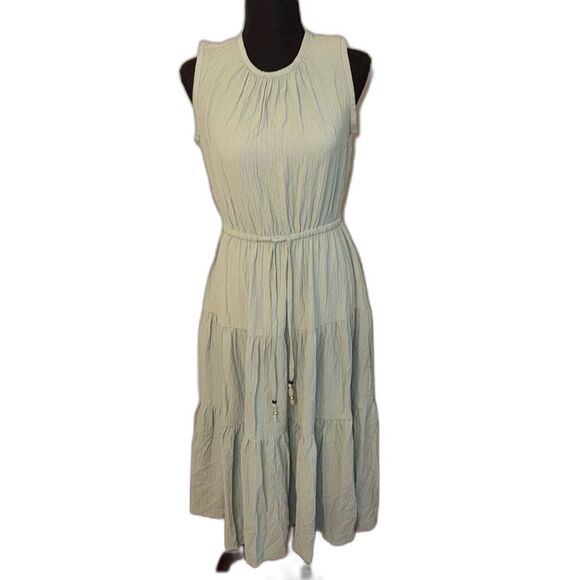 Calvin Klein Dresses & Skirts - Calvin Klein Gauzy Tiered Midi Dress Sage Green Size 4